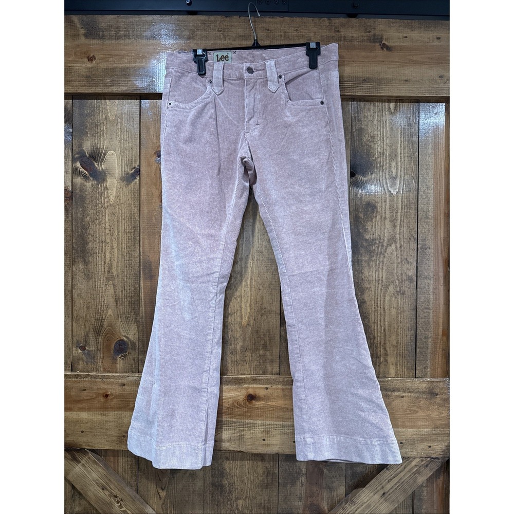 Vintage Lee Women's Pink Corduroy Pants Size‎ 9S